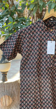 Load image into Gallery viewer, Men's HandBlock Printed Short Kurta | Black