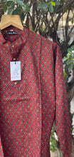 Load image into Gallery viewer, Men's Hand Block Printed Long Kurta | Red