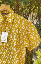 Load image into Gallery viewer, Men's HandBlock Printed Shirt | Yellow