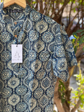 Load image into Gallery viewer, Men's Handblock Printed Short Kurta | Blue