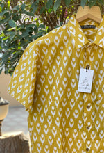 Load image into Gallery viewer, Men's HandBlock Printed Shirt | Yellow
