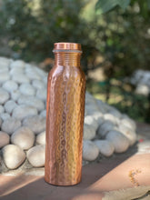 Load image into Gallery viewer, Hammered Copper Water Bottle