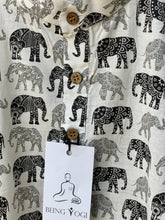 Load image into Gallery viewer, Men's Elephant Printed Short Kurta | White