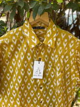 Load image into Gallery viewer, Men's HandBlock Printed Shirt | Yellow