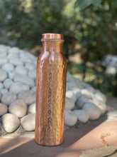 Load image into Gallery viewer, Hammered Copper Water Bottle
