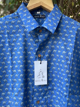 Load image into Gallery viewer, Men&#39;s Camel Printed Shirt | Navy Blue
