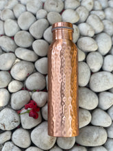 Load image into Gallery viewer, Hammered Copper Water Bottle
