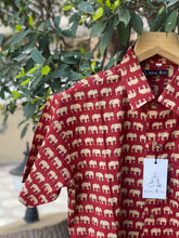 Load image into Gallery viewer, Men&#39;s Elephant Printed Shirt | Red
