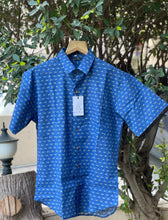 Load image into Gallery viewer, Men&#39;s Camel Printed Shirt | Navy Blue
